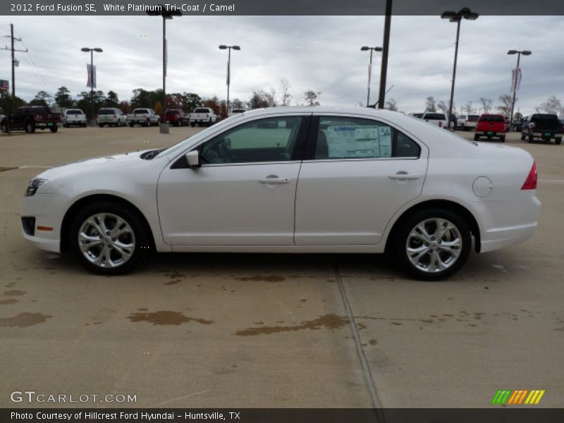 White Platinum Tri-Coat / Camel 2012 Ford Fusion SE