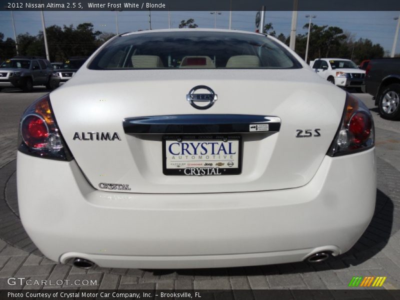 Winter Frost White / Blonde 2012 Nissan Altima 2.5 S