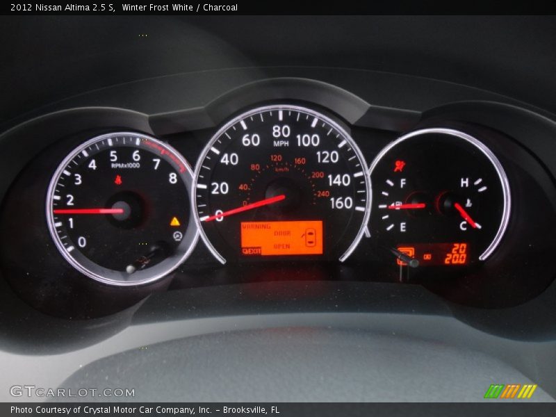 Winter Frost White / Charcoal 2012 Nissan Altima 2.5 S