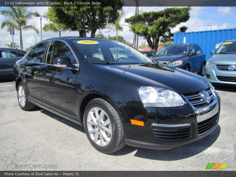 Black / Cornsilk Beige 2010 Volkswagen Jetta SE Sedan