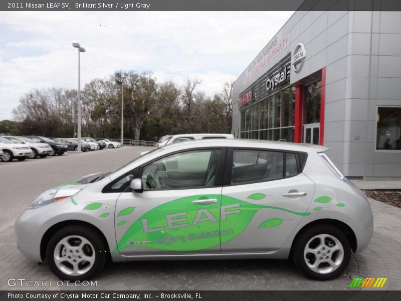 Brilliant Silver / Light Gray 2011 Nissan LEAF SV