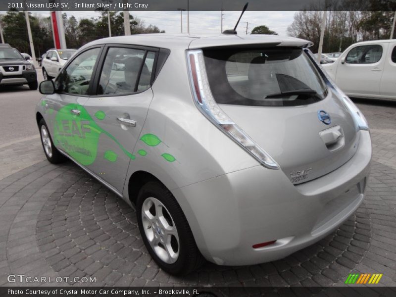 Brilliant Silver / Light Gray 2011 Nissan LEAF SV