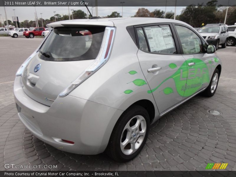 Brilliant Silver / Light Gray 2011 Nissan LEAF SV