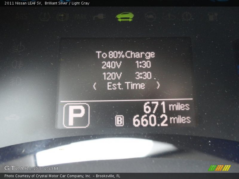 Brilliant Silver / Light Gray 2011 Nissan LEAF SV