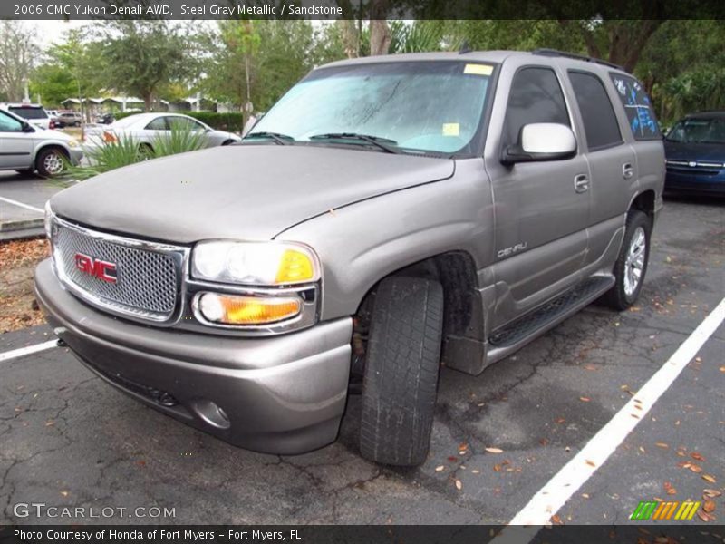 Steel Gray Metallic / Sandstone 2006 GMC Yukon Denali AWD