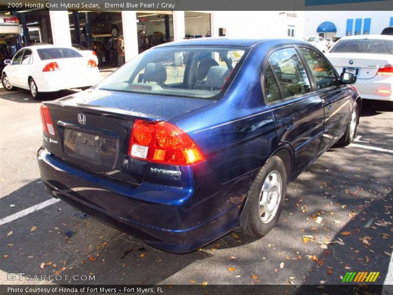 Eternal Blue Pearl / Gray 2005 Honda Civic Hybrid Sedan