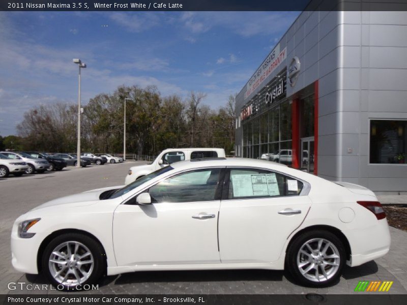 Winter Frost White / Cafe Latte 2011 Nissan Maxima 3.5 S