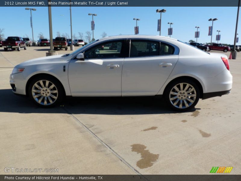 White Platinum Metallic Tri-Coat / Light Camel 2012 Lincoln MKS FWD