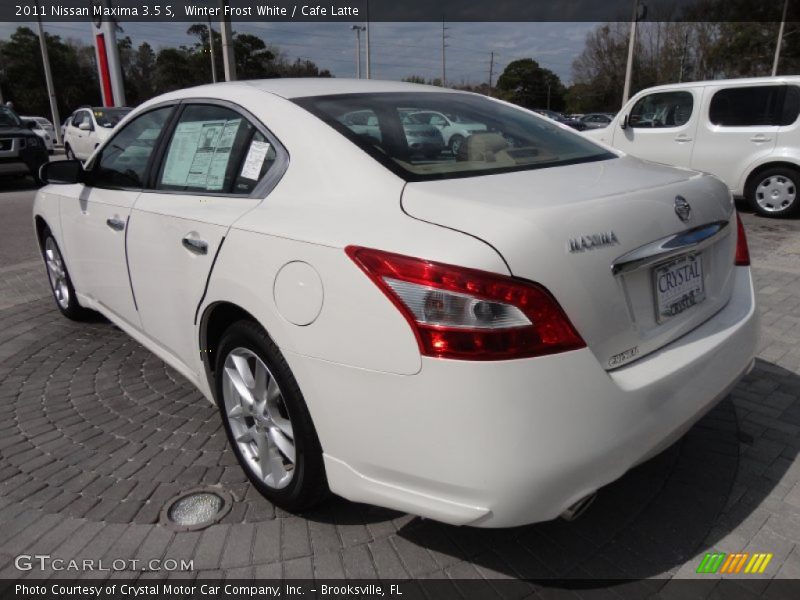 Winter Frost White / Cafe Latte 2011 Nissan Maxima 3.5 S