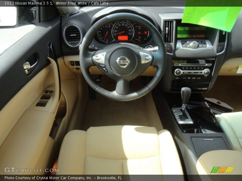 Winter Frost White / Cafe Latte 2011 Nissan Maxima 3.5 S