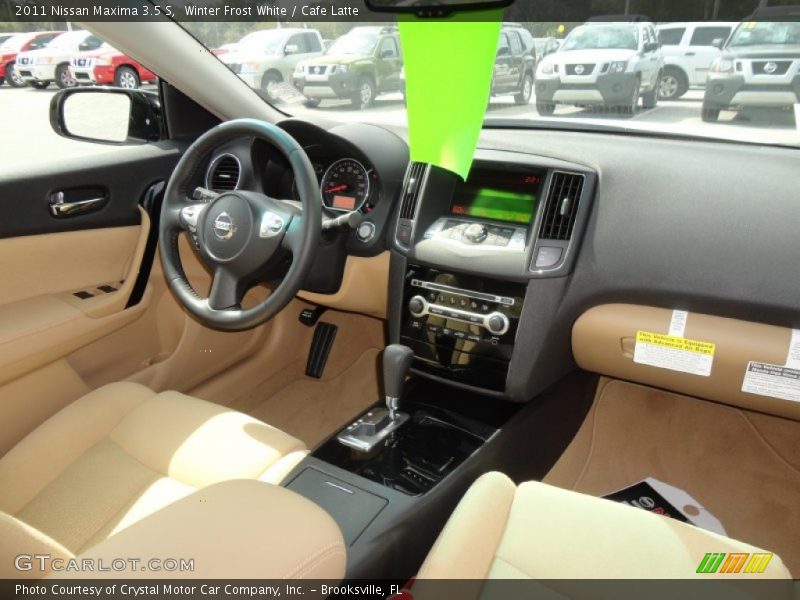 Winter Frost White / Cafe Latte 2011 Nissan Maxima 3.5 S