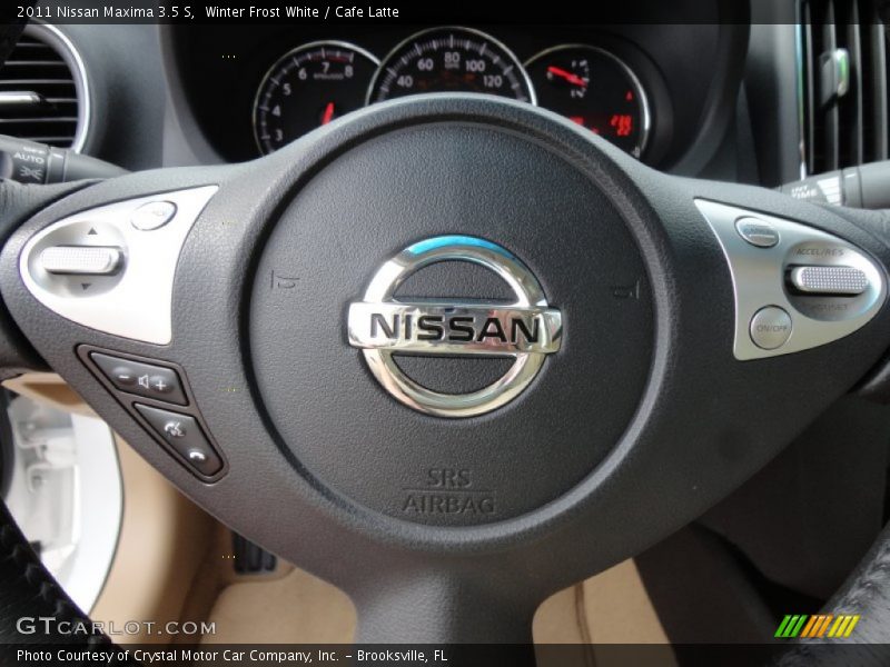 Winter Frost White / Cafe Latte 2011 Nissan Maxima 3.5 S