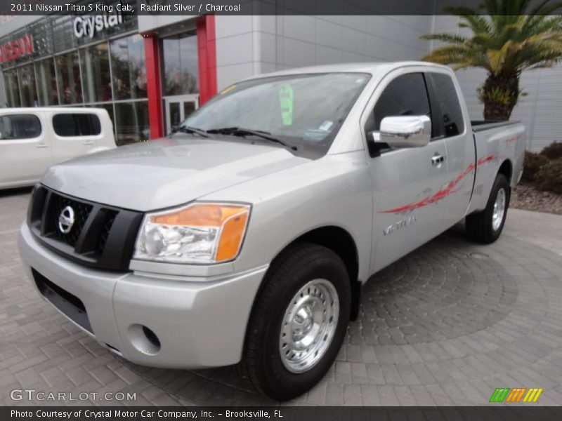 Radiant Silver / Charcoal 2011 Nissan Titan S King Cab