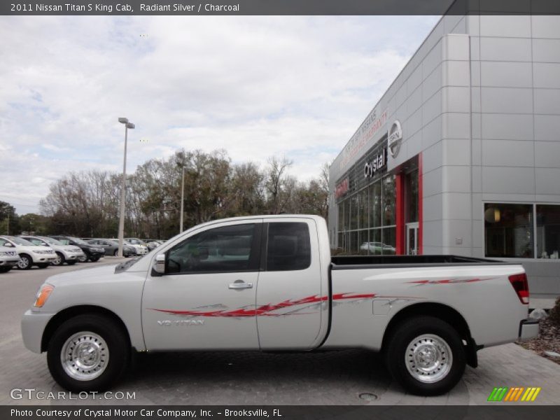 Radiant Silver / Charcoal 2011 Nissan Titan S King Cab