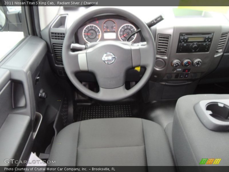 Radiant Silver / Charcoal 2011 Nissan Titan S King Cab