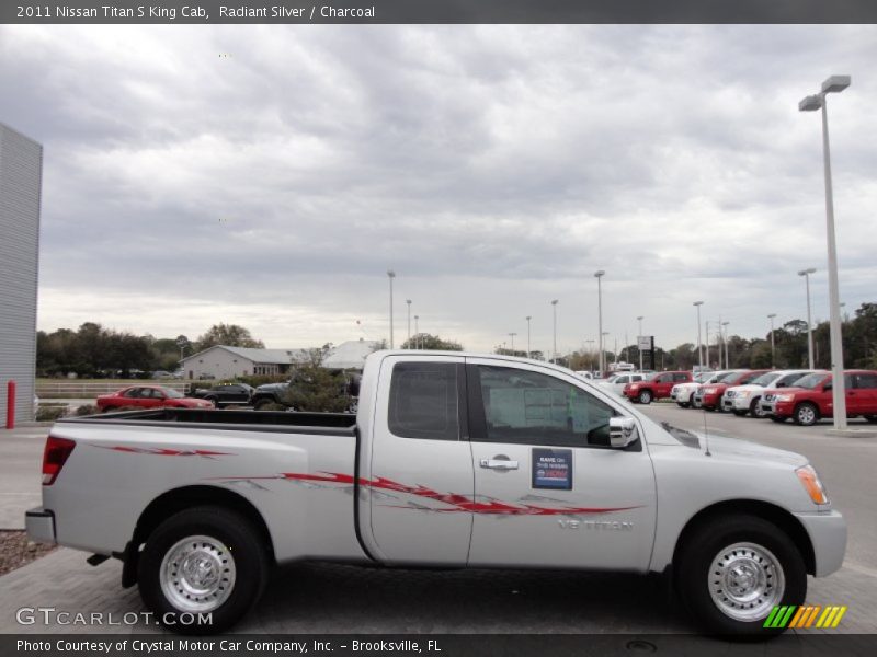 Radiant Silver / Charcoal 2011 Nissan Titan S King Cab