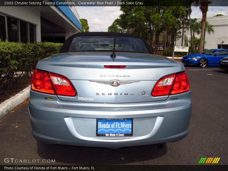 Clearwater Blue Pearl / Dark Slate Gray 2009 Chrysler Sebring Touring Convertible