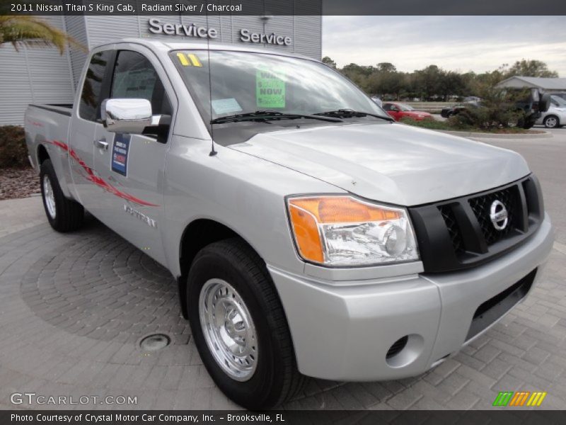 Radiant Silver / Charcoal 2011 Nissan Titan S King Cab