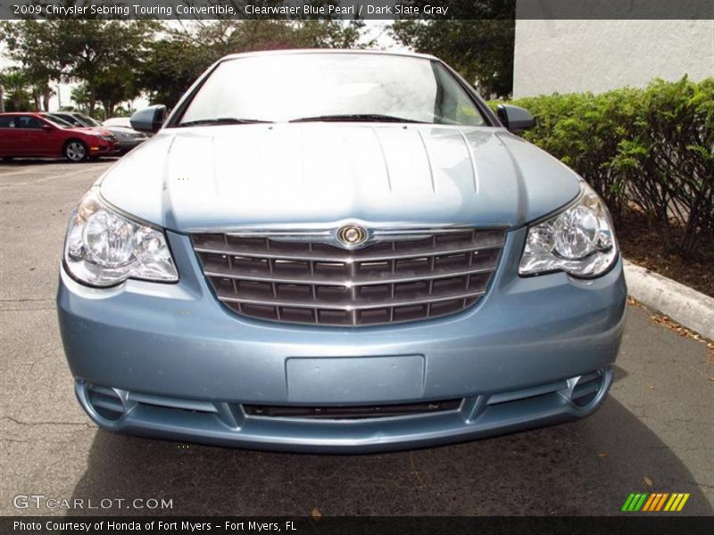 Clearwater Blue Pearl / Dark Slate Gray 2009 Chrysler Sebring Touring Convertible