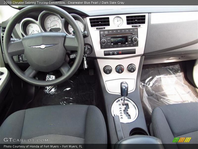 Clearwater Blue Pearl / Dark Slate Gray 2009 Chrysler Sebring Touring Convertible