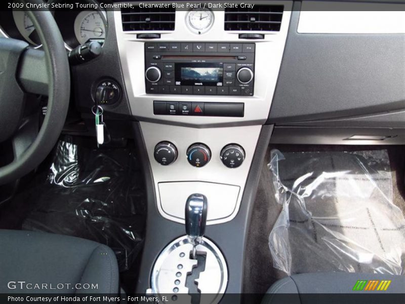 Clearwater Blue Pearl / Dark Slate Gray 2009 Chrysler Sebring Touring Convertible