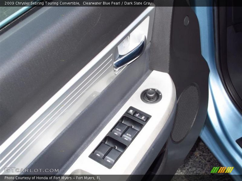 Clearwater Blue Pearl / Dark Slate Gray 2009 Chrysler Sebring Touring Convertible