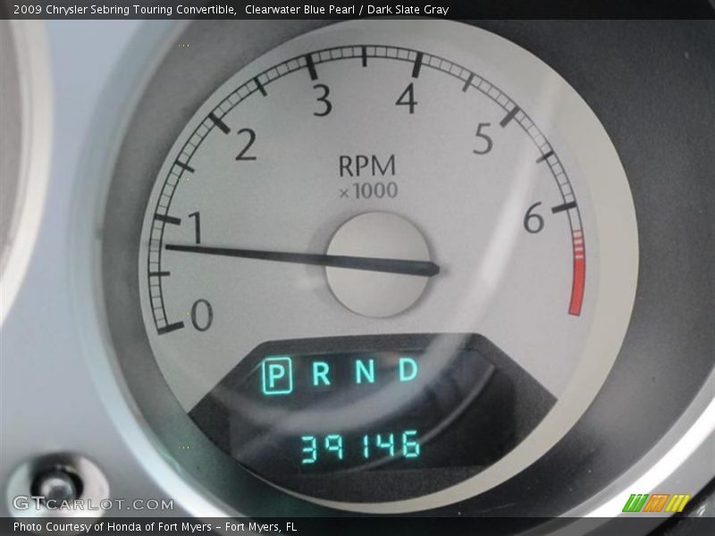 Clearwater Blue Pearl / Dark Slate Gray 2009 Chrysler Sebring Touring Convertible