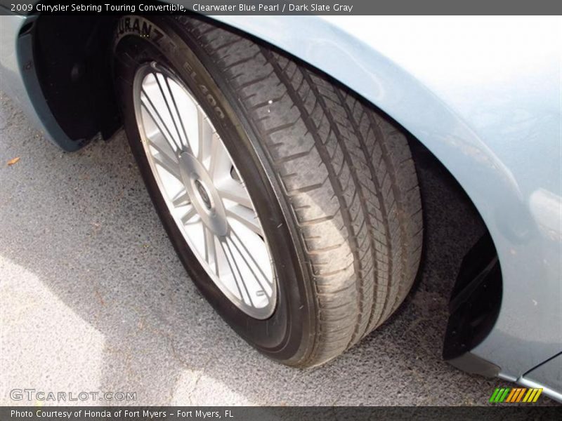 Clearwater Blue Pearl / Dark Slate Gray 2009 Chrysler Sebring Touring Convertible