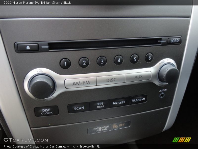 Brilliant Silver / Black 2011 Nissan Murano SV