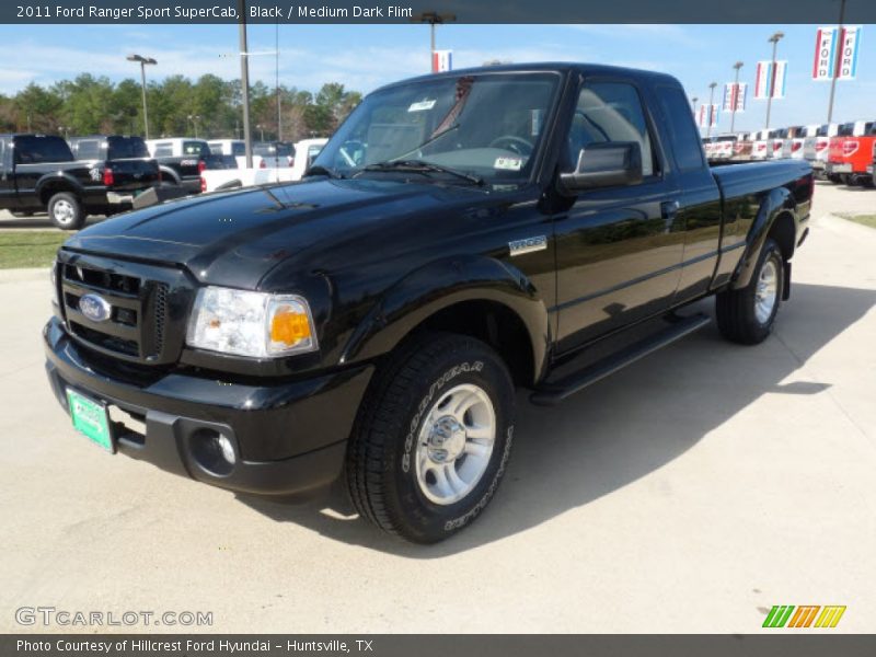 Black / Medium Dark Flint 2011 Ford Ranger Sport SuperCab