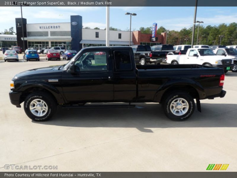Black / Medium Dark Flint 2011 Ford Ranger Sport SuperCab