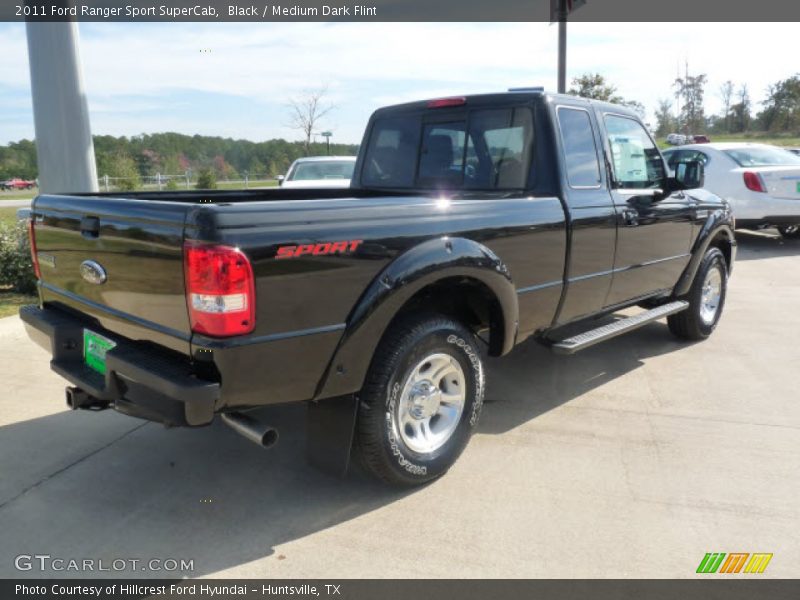 Black / Medium Dark Flint 2011 Ford Ranger Sport SuperCab