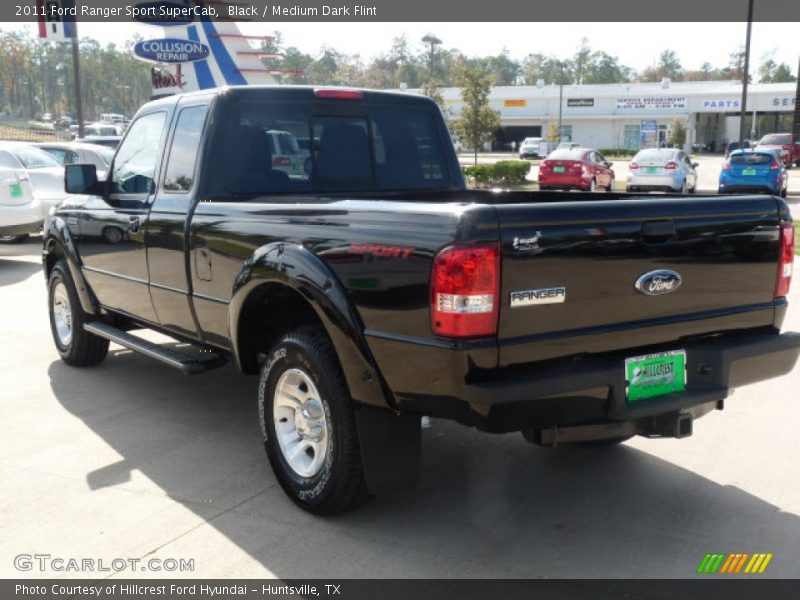 Black / Medium Dark Flint 2011 Ford Ranger Sport SuperCab