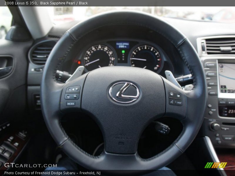 Black Sapphire Pearl / Black 2008 Lexus IS 350