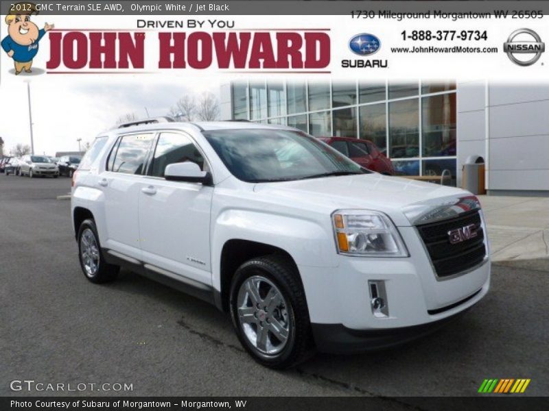 Olympic White / Jet Black 2012 GMC Terrain SLE AWD