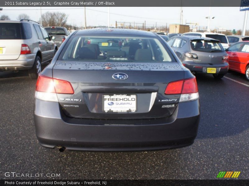 Graphite Gray Metallic / Off-Black 2011 Subaru Legacy 2.5i