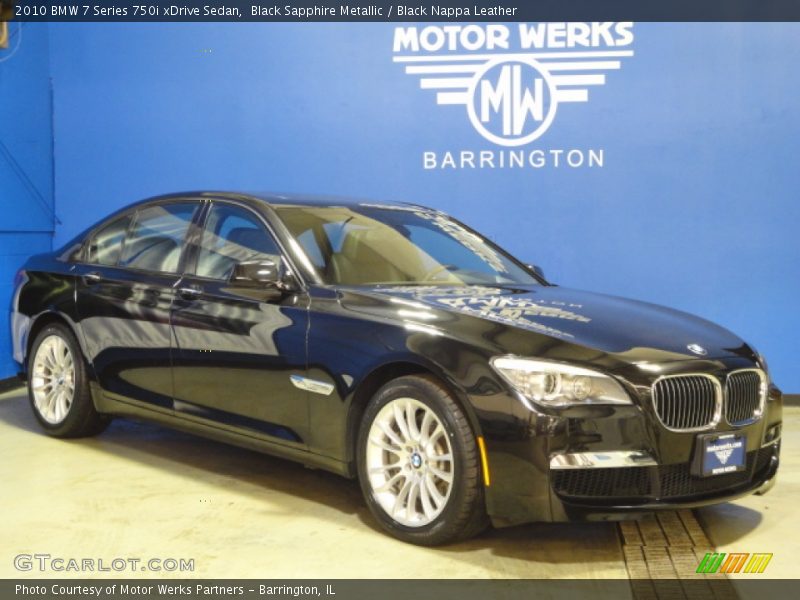 Black Sapphire Metallic / Black Nappa Leather 2010 BMW 7 Series 750i xDrive Sedan