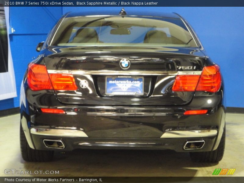 Black Sapphire Metallic / Black Nappa Leather 2010 BMW 7 Series 750i xDrive Sedan