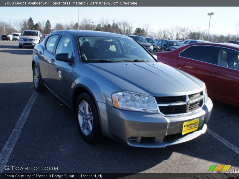 Silver Steel Metallic / Dark Khaki/Light Graystone 2008 Dodge Avenger SXT