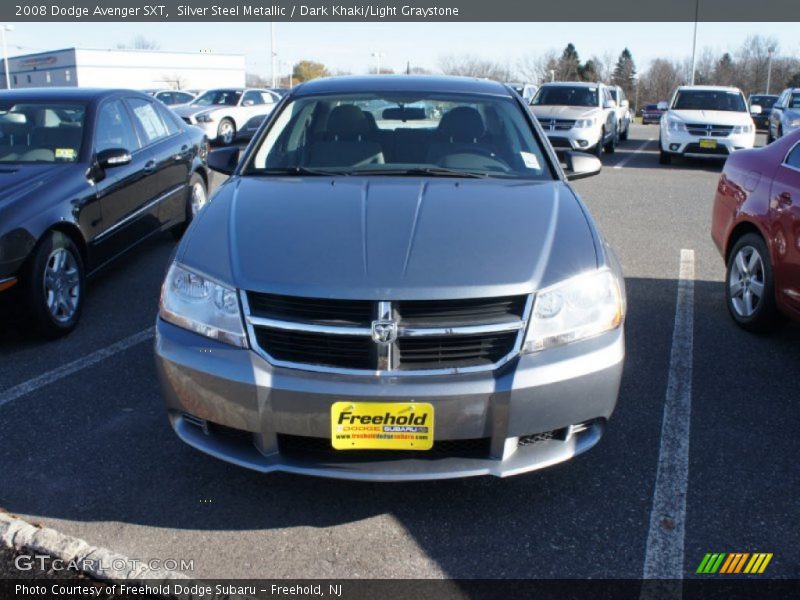 Silver Steel Metallic / Dark Khaki/Light Graystone 2008 Dodge Avenger SXT
