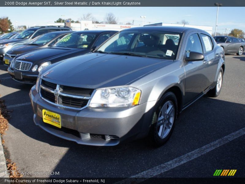 Silver Steel Metallic / Dark Khaki/Light Graystone 2008 Dodge Avenger SXT
