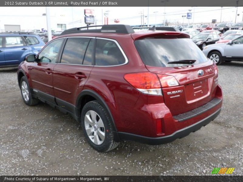 Ruby Red Pearl / Off Black 2012 Subaru Outback 3.6R Limited