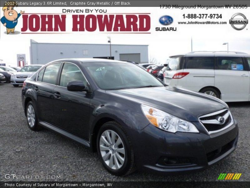 Graphite Gray Metallic / Off Black 2012 Subaru Legacy 3.6R Limited