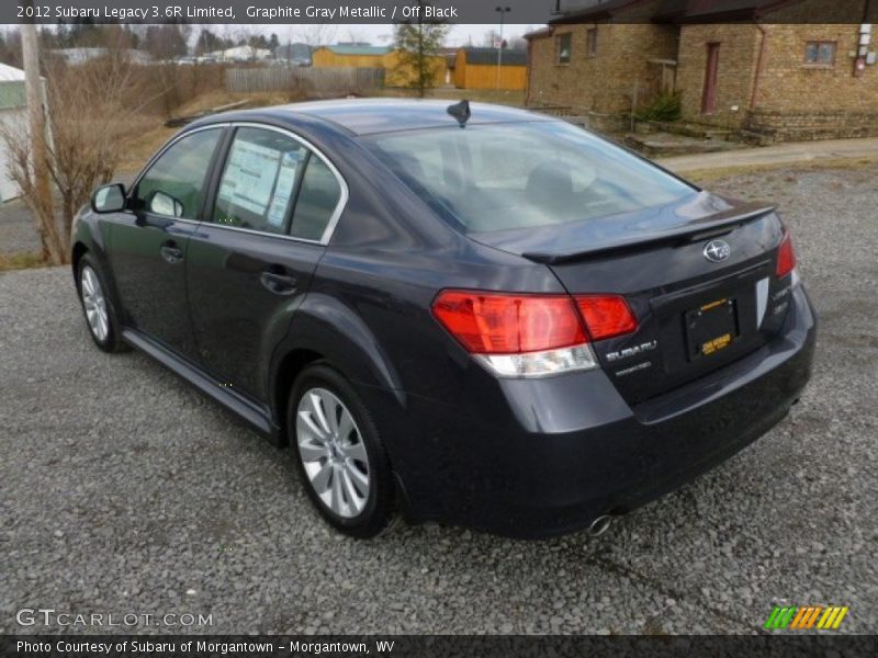 Graphite Gray Metallic / Off Black 2012 Subaru Legacy 3.6R Limited