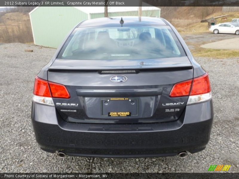 Graphite Gray Metallic / Off Black 2012 Subaru Legacy 3.6R Limited