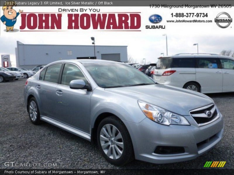 Ice Silver Metallic / Off Black 2012 Subaru Legacy 3.6R Limited