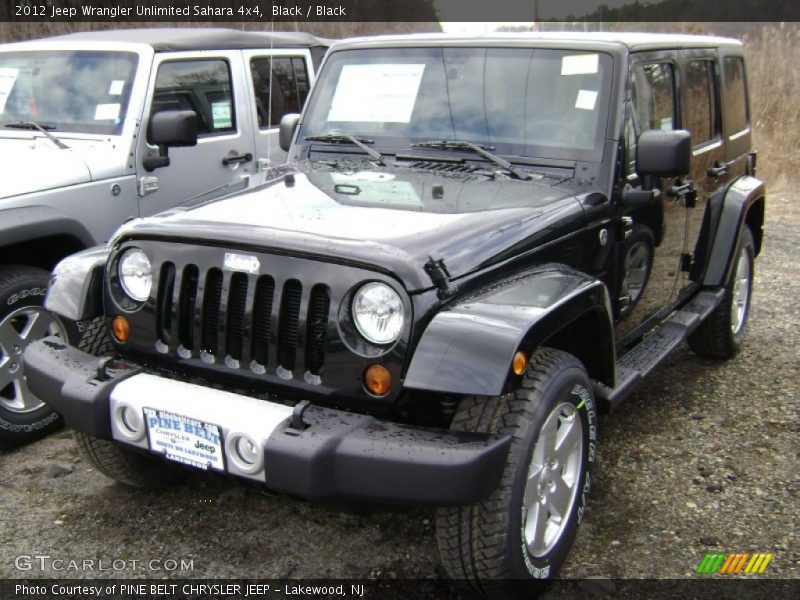 Black / Black 2012 Jeep Wrangler Unlimited Sahara 4x4