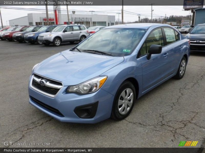 Sky Blue Metallic / Ivory 2012 Subaru Impreza 2.0i 4 Door