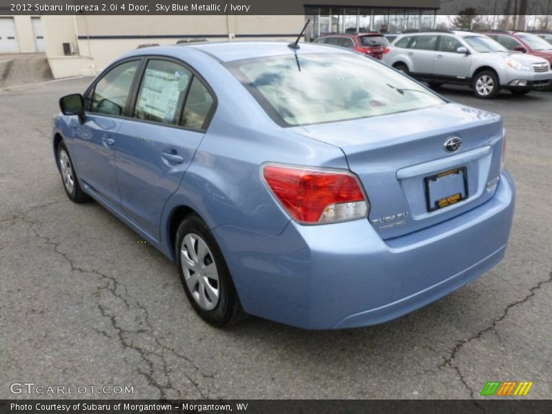 Sky Blue Metallic / Ivory 2012 Subaru Impreza 2.0i 4 Door