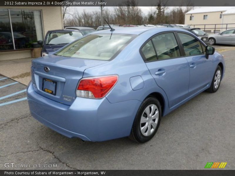 Sky Blue Metallic / Ivory 2012 Subaru Impreza 2.0i 4 Door